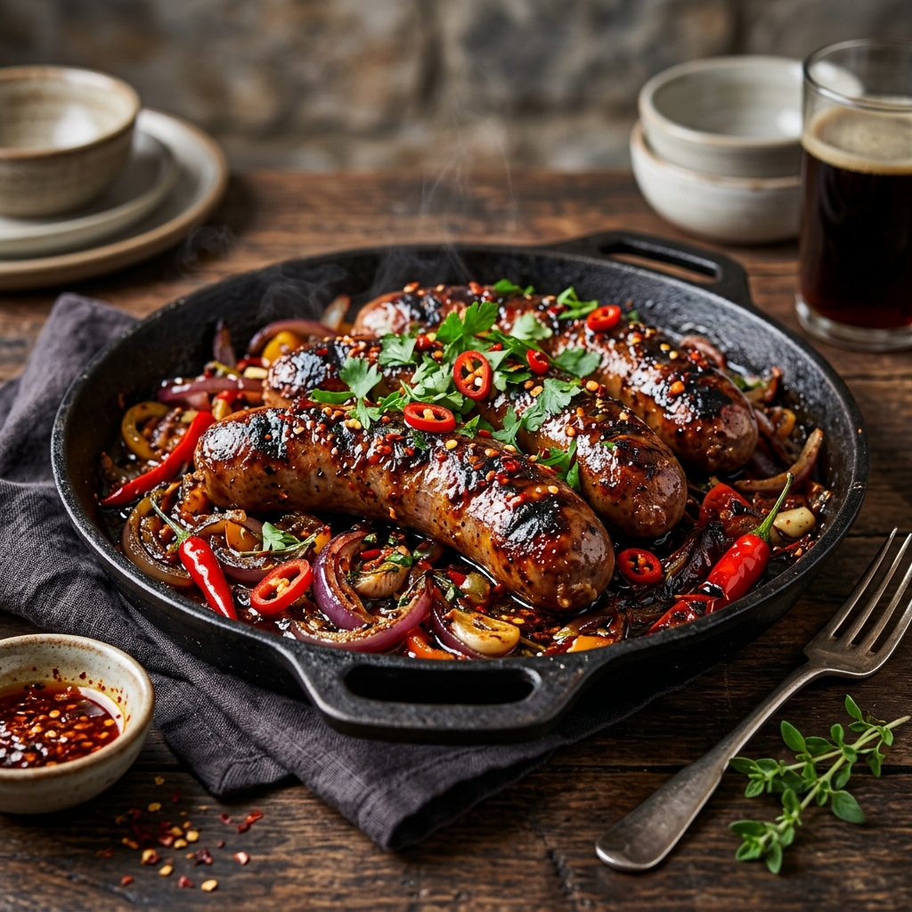 Spicy Grilled Sausages 🌶️